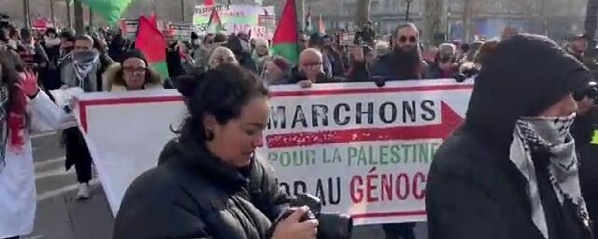 欧洲活动人士为支持巴勒斯坦从巴黎出发徒步走去布鲁塞尔 - 俄罗斯卫星通讯社, 1920, 21.01.2024
