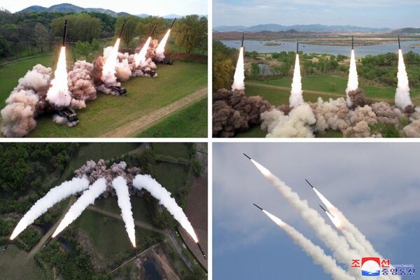 朝鮮首次舉行使用600毫米超大型火箭炮的核反擊演習а - 俄羅斯衛星通訊社