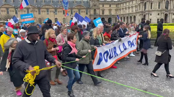 反对援助基辅支持法国退出北约的“为了和平”集会在巴黎举行 - 俄罗斯卫星通讯社