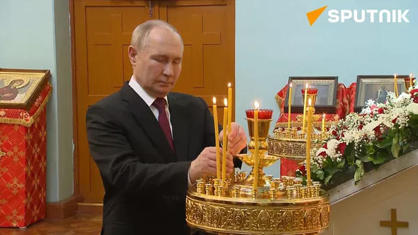 俄总统普京参观哈尔滨圣•索菲亚教堂 - 俄罗斯卫星通讯社