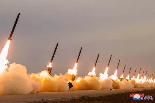 朝鮮進行600毫米超大型火箭炮示威齊射 朝鮮進行600毫米超大型火箭炮示威齊射 - 俄羅斯衛星通訊社