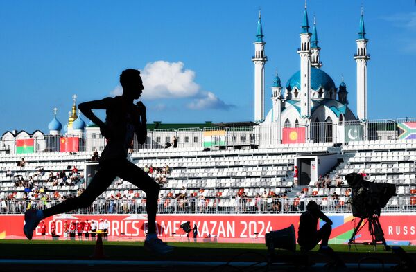 厄立特里亞選手在喀山金磚國家運動會男子5000米決賽中。 - 俄羅斯衛星通訊社