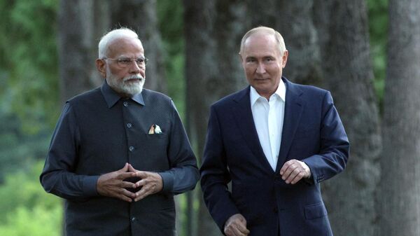 Встреча президента Владимира Путина с премьер-министром Индии Нарендрой Моди - 俄罗斯卫星通讯社