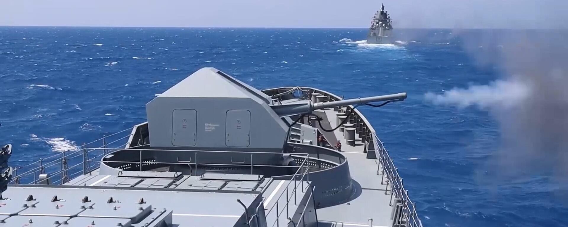 俄太平洋艦隊：俄中海軍艦艇進行聯合火炮射擊 - 俄羅斯衛星通訊社, 1920, 06.08.2025