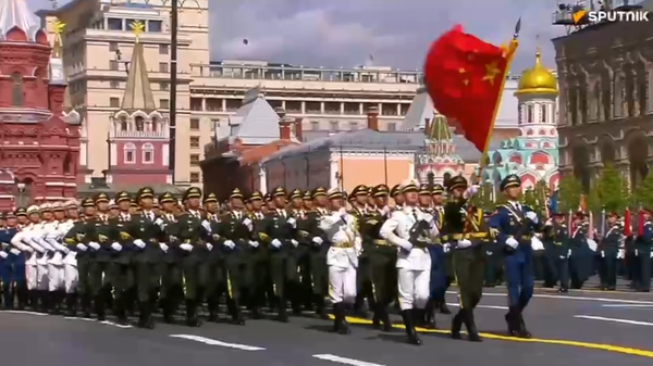 中国人民解放军仪仗队亮相胜利日阅兵式 - 俄罗斯卫星通讯社