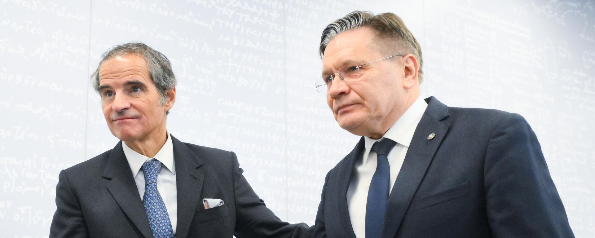 俄罗斯国家原子能集团公司总经理利哈乔夫与国际原子能机构总干事格罗西 - 俄罗斯卫星通讯社, 1920, 09.12.2025