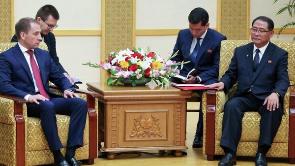 Визит российской делегации в Пхеньян - 俄罗斯卫星通讯社