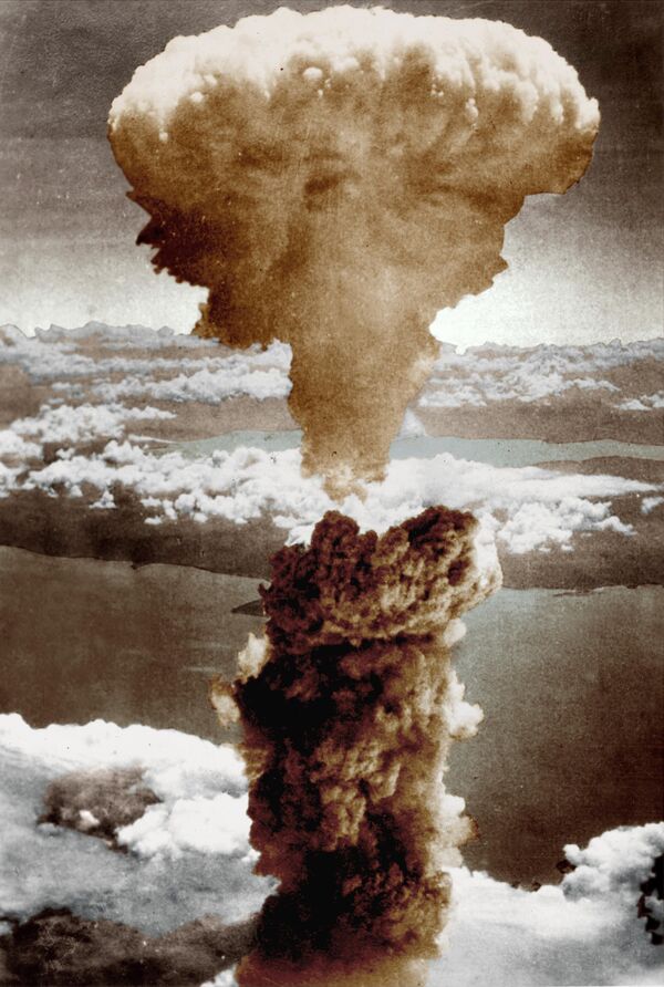 1945年8月9日，日本長崎上空第二顆原子彈爆炸形成的蘑菇雲 - 俄羅斯衛星通訊社