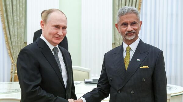 普京总统在克里姆林宫接见印度外长 - 俄罗斯卫星通讯社