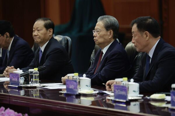 全国人大常委会委员长赵乐际8月25日在人民大会堂同俄罗斯国家杜马主席沃洛金共同主持中俄议会合作委员会第十次会议 全国人大常委会委员长赵乐际8月25日在人民大会堂同俄罗斯国家杜马主席沃洛金共同主持中俄议会合作委员会第十次会议 - 俄罗斯卫星通讯社