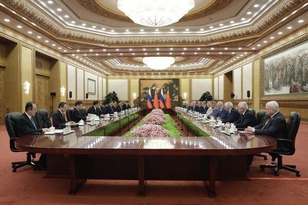 中国国家主席习近平在北京会见俄罗斯国家杜马主席沃洛金 中国国家主席习近平在北京会见俄罗斯国家杜马主席沃洛金 - 俄罗斯卫星通讯社