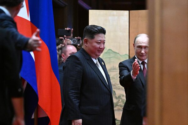普京与金正恩举行会晤 - 俄罗斯卫星通讯社
