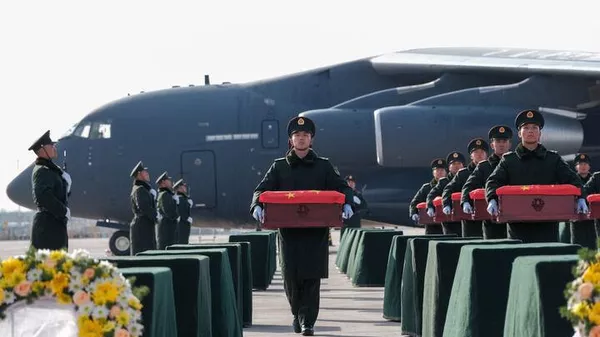 中國空軍派運-20赴韓接運第十二批在韓志願軍烈士遺骸回國 - 俄羅斯衛星通訊社