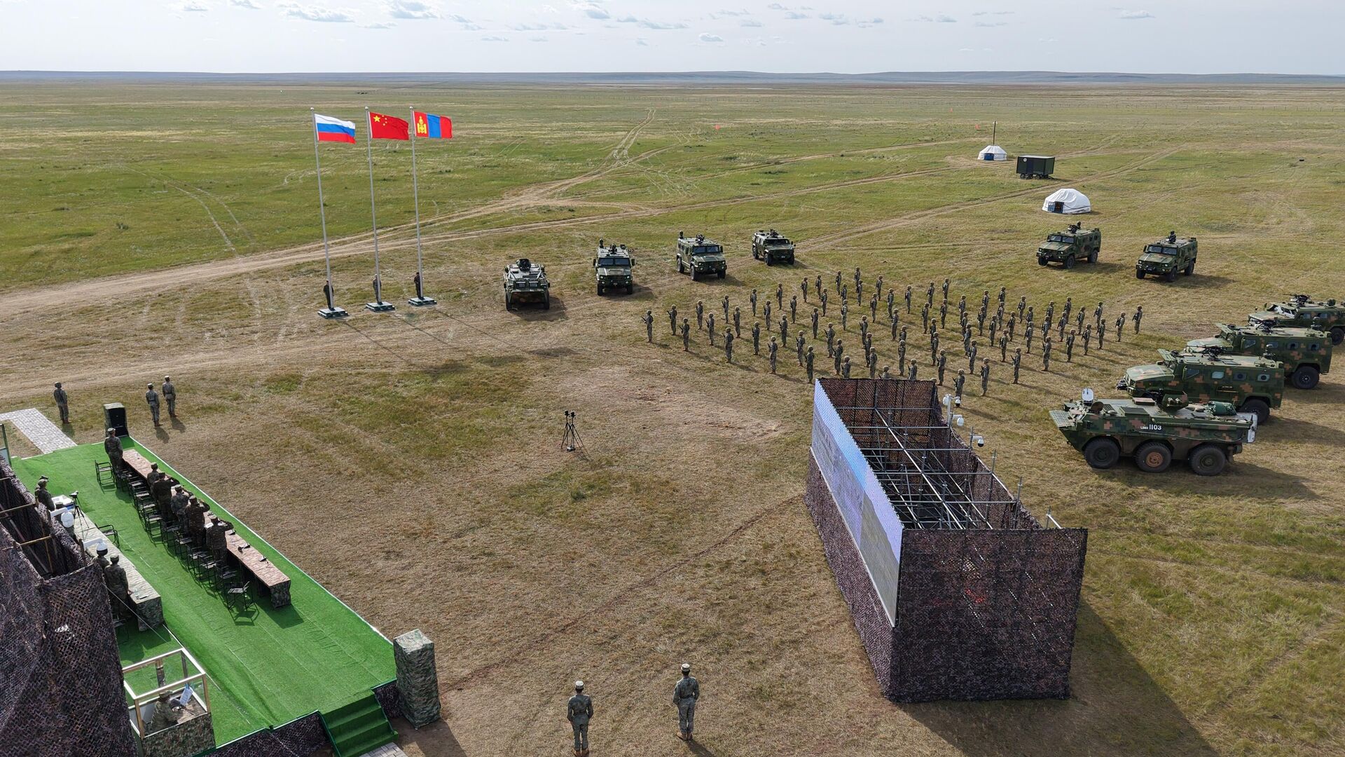 中俄蒙首次举行边防合作联合演练 中俄蒙首次举行边防合作联合演练 - 俄罗斯卫星通讯社, 1920, 09.09.2025