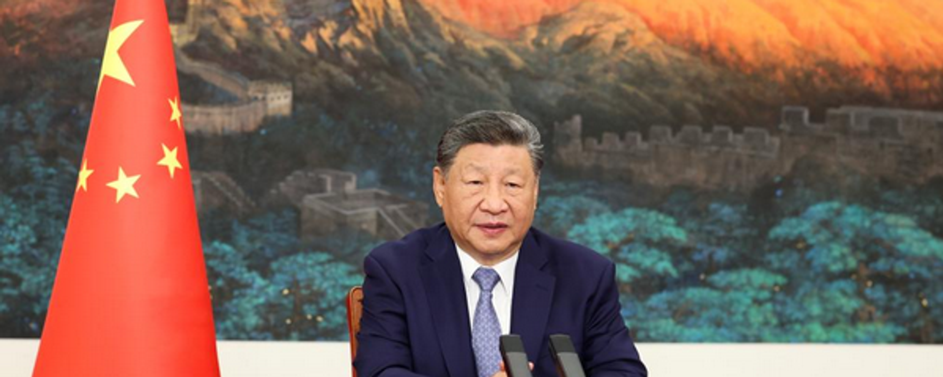 2025年9月24日，国家主席习近平在联合国气候变化峰会发表视频致辞。 - 俄罗斯卫星通讯社, 1920, 25.09.2025