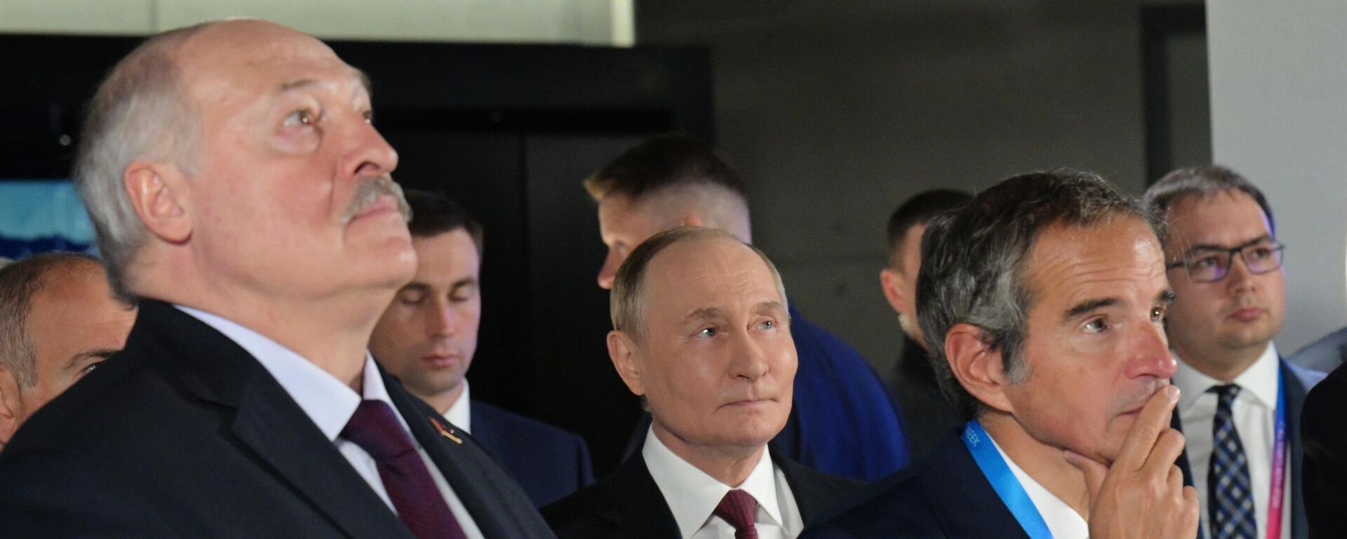 白俄罗斯总统卢卡申科，俄罗斯总统普京，国际原子能机构总干事格罗西（从左至右） - 俄罗斯卫星通讯社, 1920, 26.09.2025