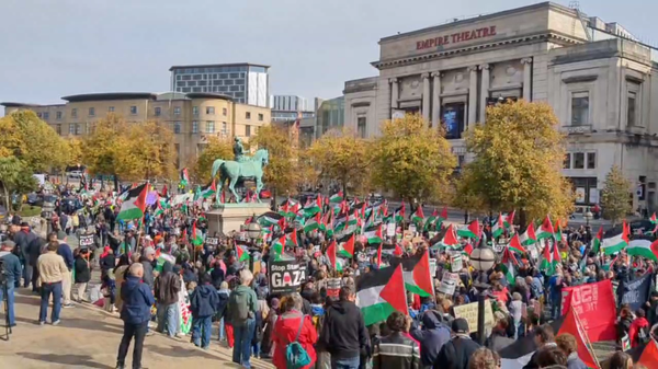 英国工党大会在利物浦遭遇抗议示威 - 俄罗斯卫星通讯社