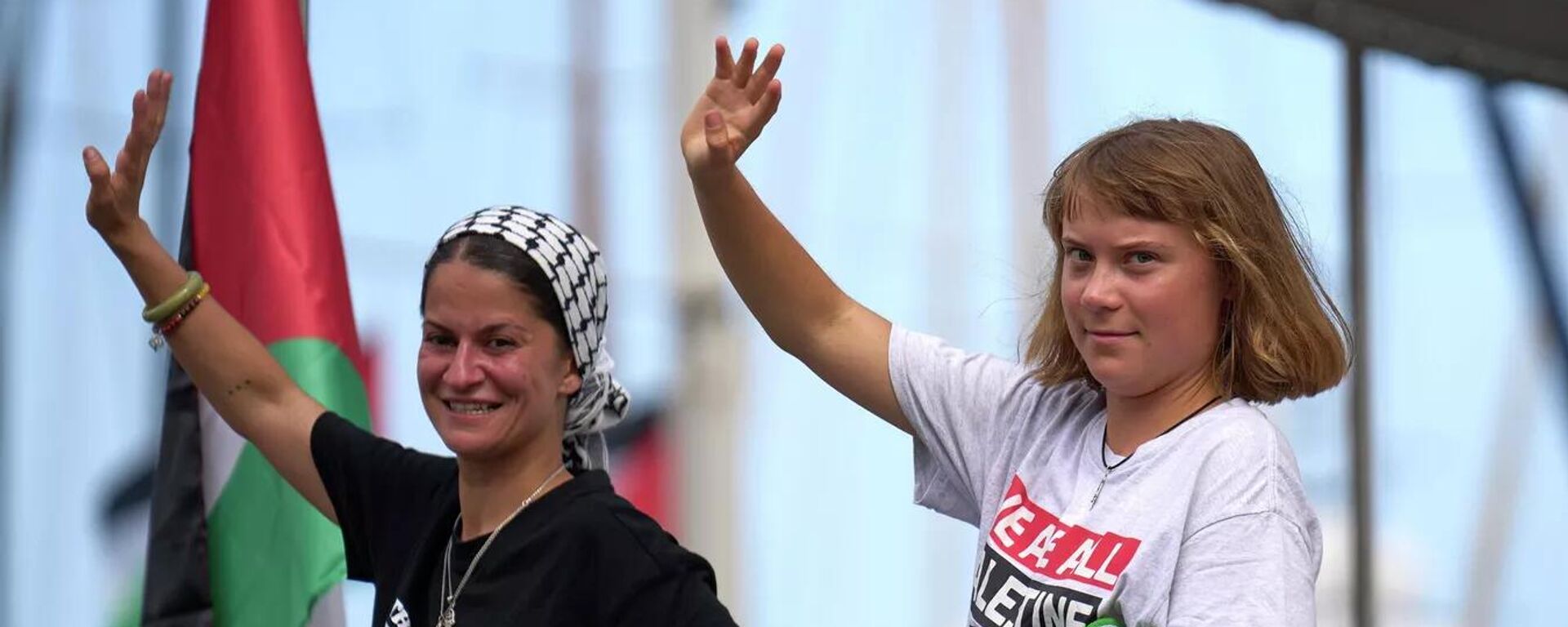 瑞典女环保活动人士格蕾塔·通贝里在船只上 - 俄罗斯卫星通讯社, 1920, 02.10.2025