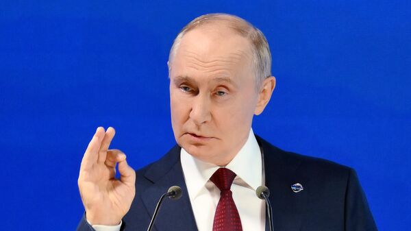 普京在索契举行的瓦尔代国际辩论俱乐部会议上 - 俄罗斯卫星通讯社