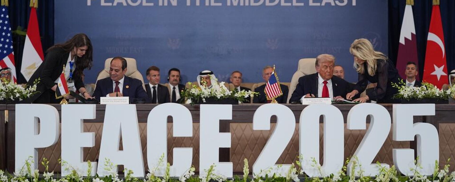 埃及、美国、卡塔尔和土耳其签署涉加沙地带停战协议 - 俄罗斯卫星通讯社, 1920, 14.10.2025