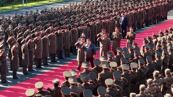 金正恩视察朝鲜人民军第11军指挥部 - 俄罗斯卫星通讯社