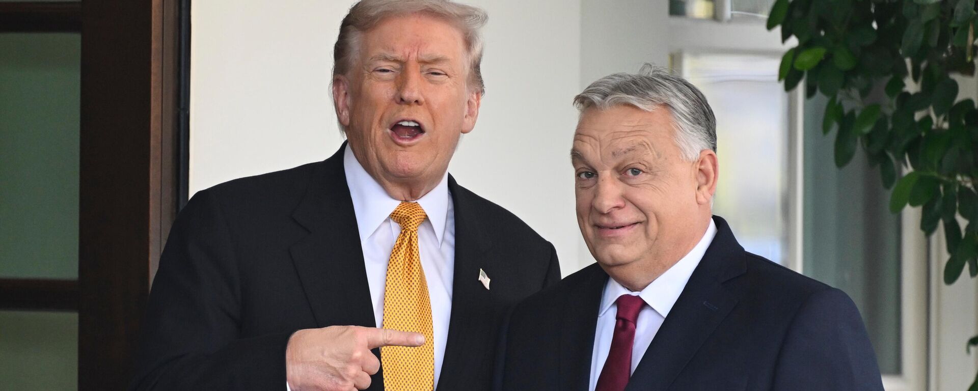 美國總統特朗普與匈牙利總理歐爾班 - 俄羅斯衛星通訊社, 1920, 08.11.2025