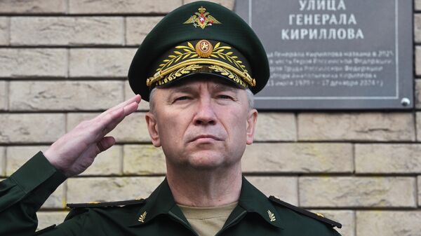 俄罗斯武装力量辐射、化学和生物防护部队司令阿列克谢•勒季谢夫少将 - 俄罗斯卫星通讯社