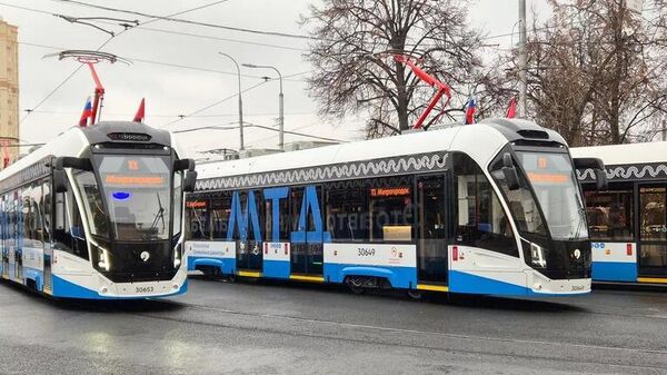 莫斯科首輛無人駕駛有軌電車在斯特羅吉諾區投入運營 - 俄羅斯衛星通訊社