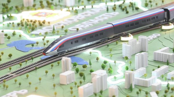 俄罗斯通高速铁路模型 - 俄罗斯卫星通讯社