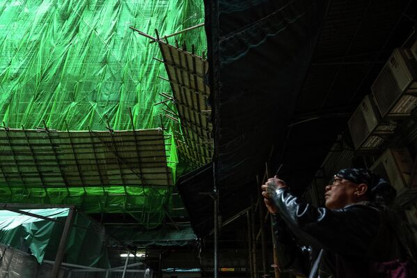 鰂魚湧地區正在翻新的建築 - 俄羅斯衛星通訊社