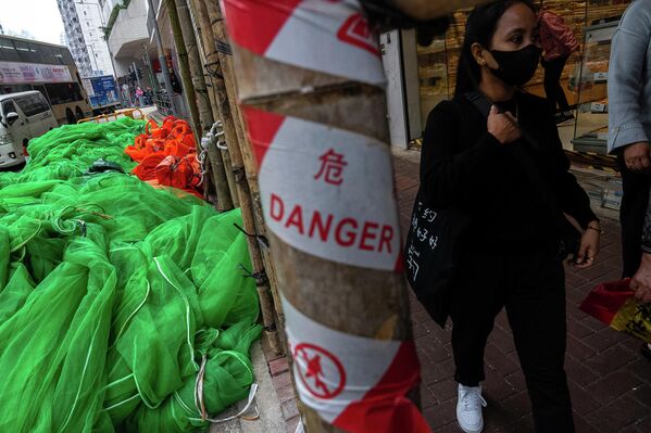 鰂魚湧地區拆除後的腳手架 - 俄羅斯衛星通訊社