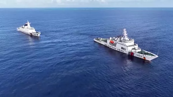 中国海警位中国黄岩岛领海及周边区域执法巡查 - 俄罗斯卫星通讯社