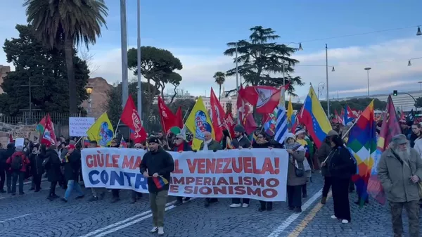 罗马举行支持委内瑞拉游行 - 俄罗斯卫星通讯社