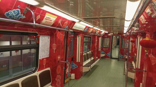 莫斯科地铁举行春节主题列车发车仪式 - 俄罗斯卫星通讯社