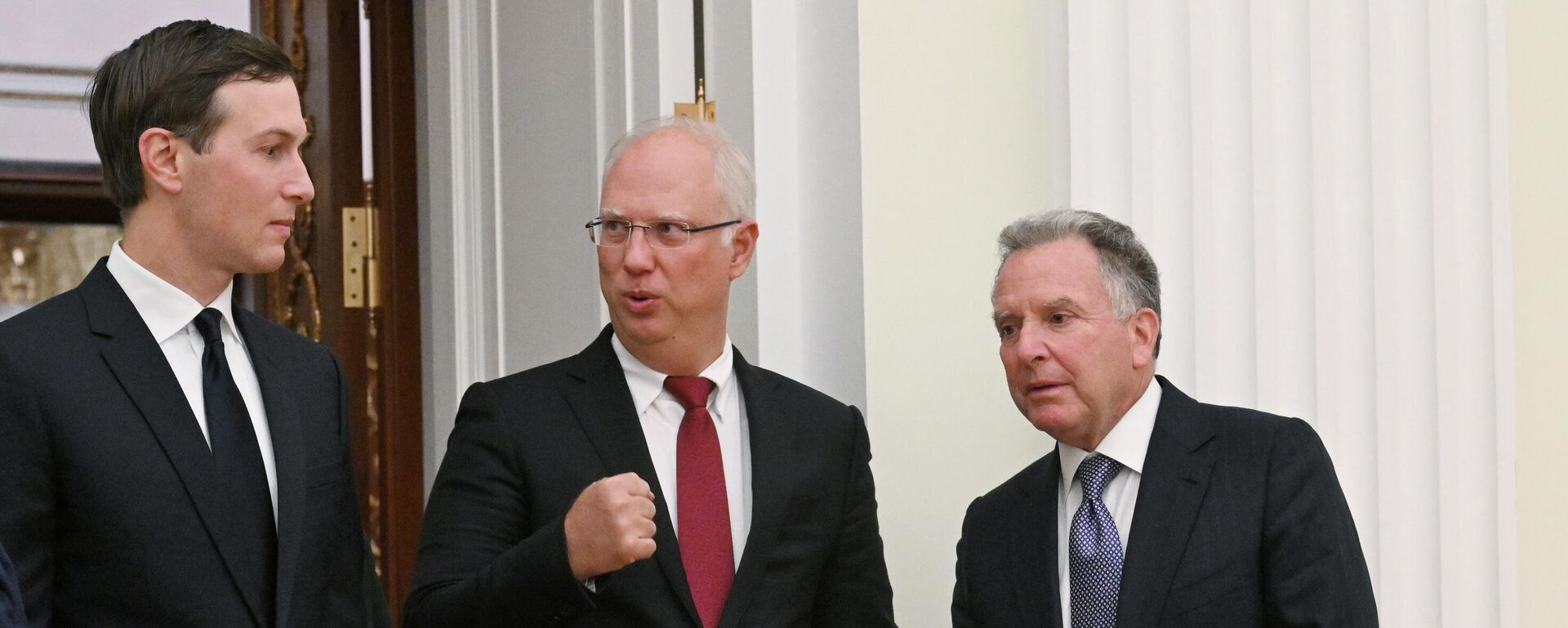 美国总统女婿库什纳、俄罗斯总统对外投资和经济合作特别代表德米特里耶夫及美国总统特使威特科夫 - 俄罗斯卫星通讯社, 1920, 26.02.2026