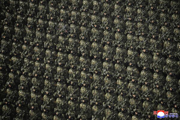 朝鲜人民军参加劳动党第九次代表大会纪念阅兵式。 - 俄罗斯卫星通讯社