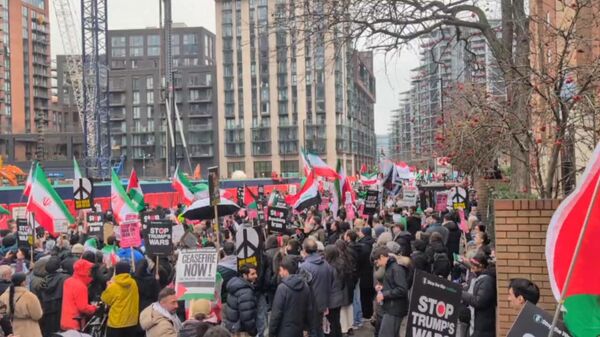 数千人在伦敦举行抗议美以打击伊朗的集会 - 俄罗斯卫星通讯社