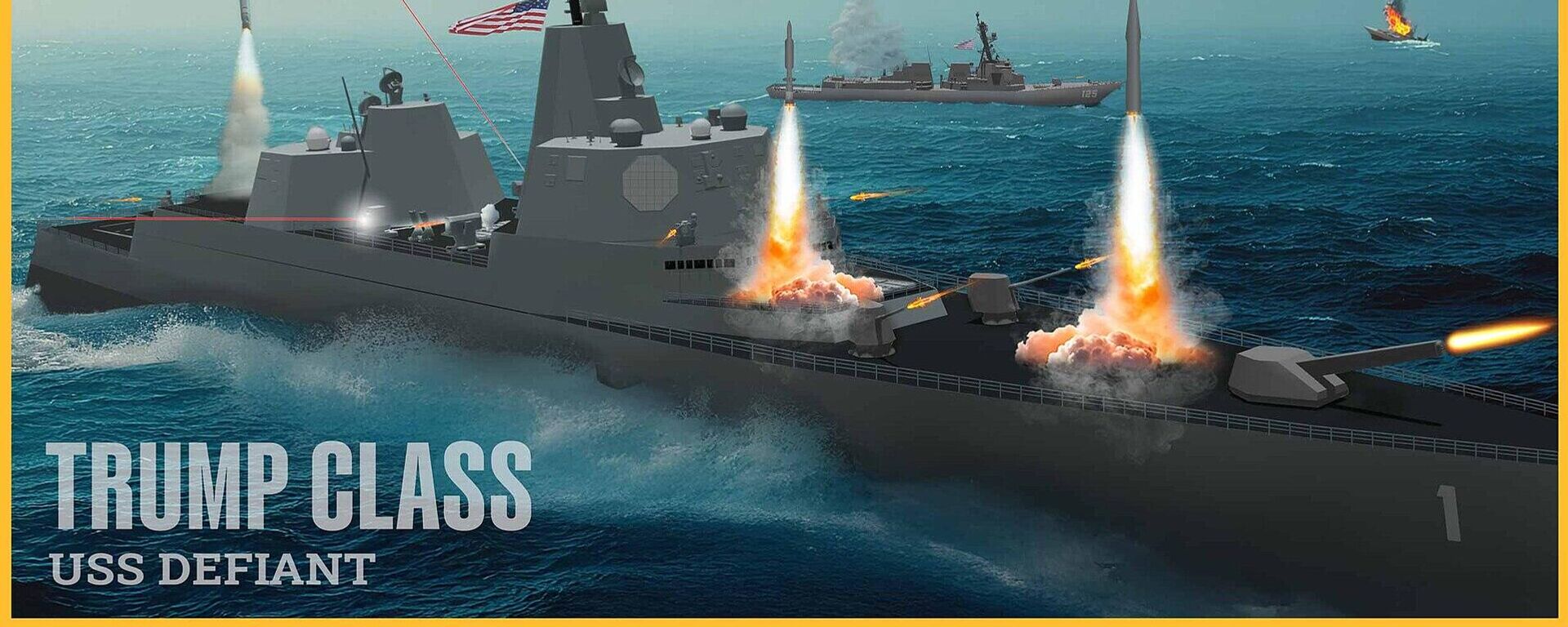 特朗普级战列舰想象图 - 俄罗斯卫星通讯社, 1920, 25.03.2026