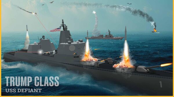 特朗普級戰列艦想象圖 - 俄羅斯衛星通訊社