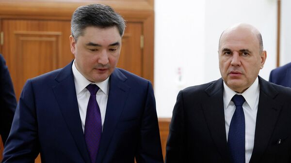 俄羅斯總理米舒斯京與哈薩克斯坦總理別克捷諾夫 - 俄羅斯衛星通訊社