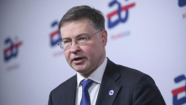 欧盟委员会负责经济事务的委员东布罗夫斯基斯 - 俄罗斯卫星通讯社