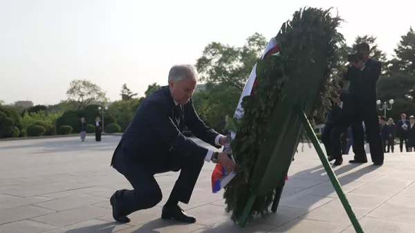 俄杜马主席向平壤解放塔献花圈 - 俄罗斯卫星通讯社