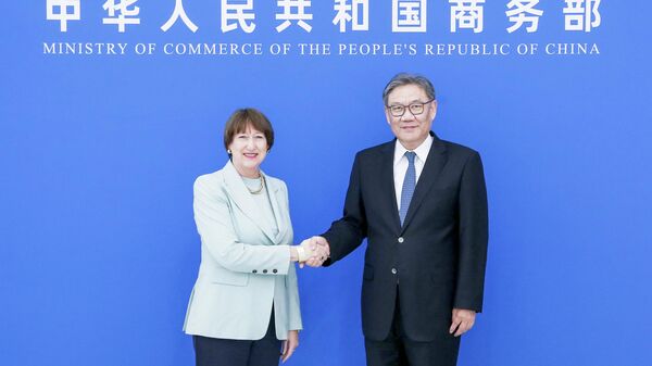 中国商务部长王文涛会见德国汽车工业协会主席穆勒 - 俄罗斯卫星通讯社