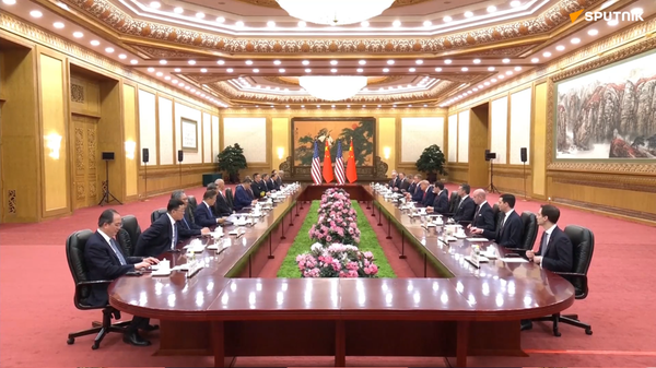 中美兩國元首在人民大會堂舉行會談 - 俄羅斯衛星通訊社
