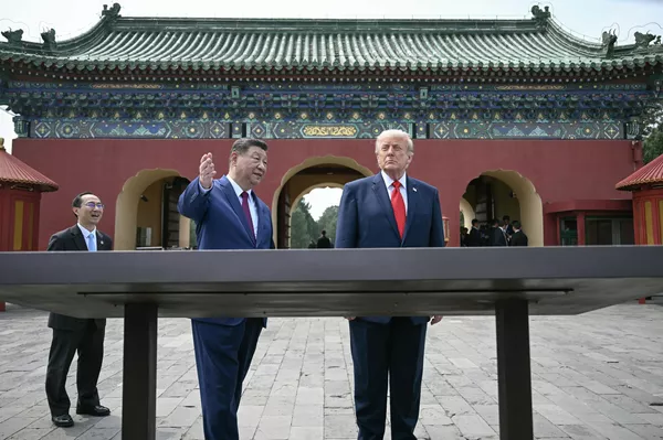 习近平同特朗普参观天坛 - 俄罗斯卫星通讯社