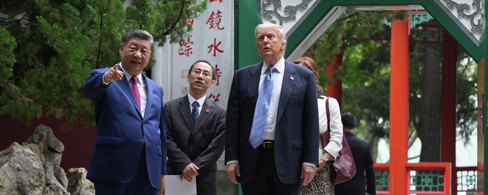 習近平在北京與特朗普散步時承諾贈送玫瑰種子 - 俄羅斯衛星通訊社, 1920, 15.05.2026