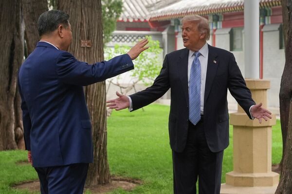 5月15日，北京，美国总统特朗普在中南海与中国国家主席习近平交谈。 - 俄罗斯卫星通讯社