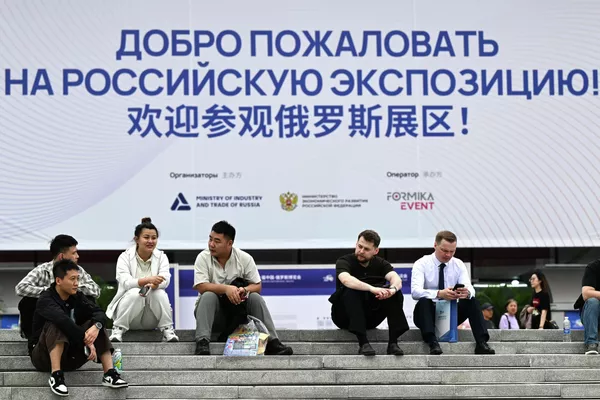 哈尔滨第十届俄中博览会上的展台现场 - 俄罗斯卫星通讯社