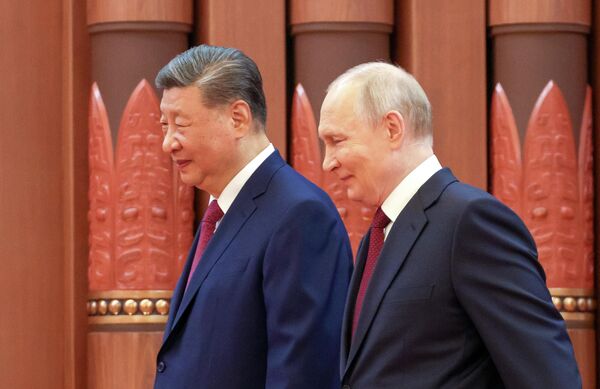 俄罗斯总统普京与中华人民共和国主席习近平。 - 俄罗斯卫星通讯社
