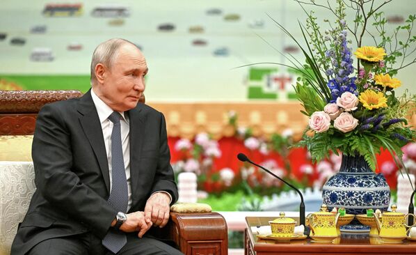 2026年5月20日,俄罗斯总统普京在北京人民大会堂同中国国家主席习近平会晤期间一同饮茶。 2026年5月20日,俄罗斯总统普京在北京人民大会堂同中国国家主席习近平会晤期间一同饮茶。 - 俄罗斯卫星通讯社